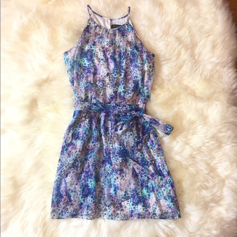 Guess floral halter neck dress size 0
